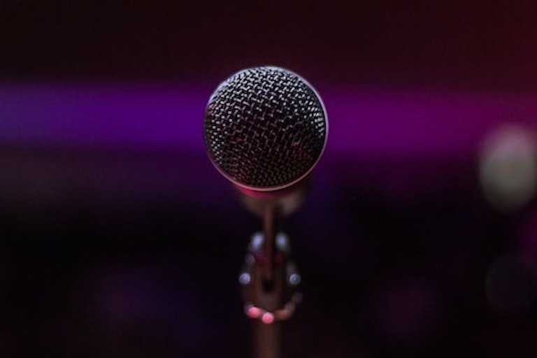 Photo of a microphone