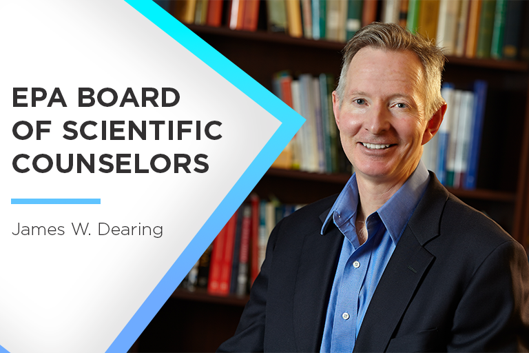 Photo of James Dearing with the text EPA Board of Scientific Counselors | James W. Dearing